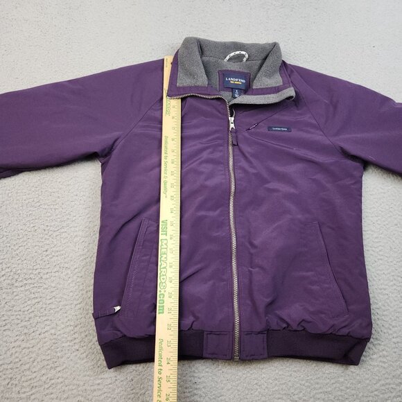 Vintage Lands End Women’s Small Purple Fleece Lined Squall Bomber Jacket Outdoor - Picture 3 of 13